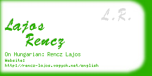 lajos rencz business card